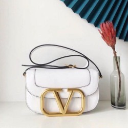 Valentino Supervee Crossbody Borsa Bianco