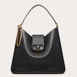 Valentino Vsling Hobo Borsa Nero Vitello Granato