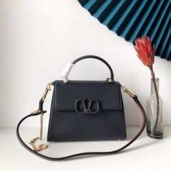 Valentino Piccolo Vsling HandBorsa Nero Vitello Granato