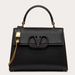 Valentino Piccolo Vsling HandBorsa Nero Vitello Granato
