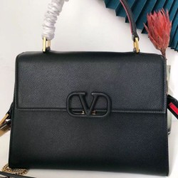 Valentino Vsling HandBorsa Nero Vitello Granato