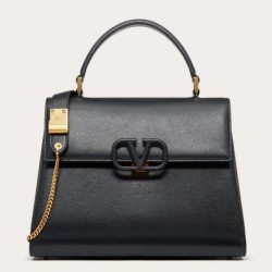 Valentino Vsling HandBorsa Nero Vitello Granato