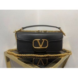 Valentino Loco Grande Borsa A Tracolla Nero Vitello Valentino Loco Grande Borsa A Tracolla Nero Vitello