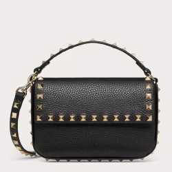 Valentino Rockstud Pouch Borsa Nero Granulato