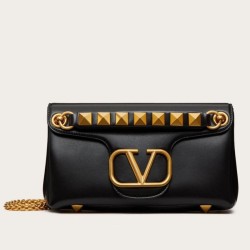 Valentino Stud Sign Borse a tracolla Nero Nappa