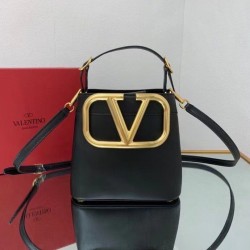 Valentino Supervee Top Handle Borsa Nero Vitello