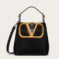 Valentino Supervee Top Handle Borsa Nero Vitello