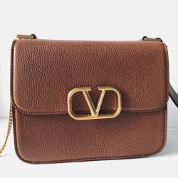 Valentino Vsling Grande Borse a tracolla Marrone Vitello Granulato
