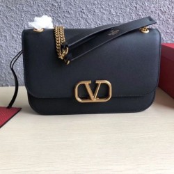 Valentino Medium Vlock Borse a tracolla Nero Vitello