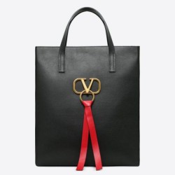 Valentino Garavani Nero Grande N/S Vring Shopper Borsa