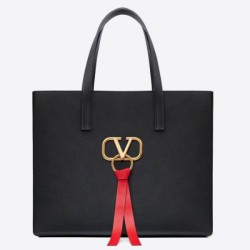 Valentino Garavani Nero Grande Vring Shopping Tote