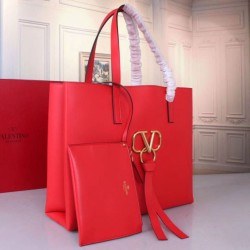 Valentino Garavani Rosso Grande Vring Shopping Tote