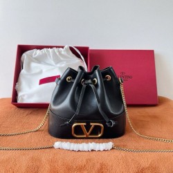Valentino VLogo Signature Mini Bucket Borsa Nero