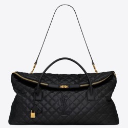 Borsa da viaggio Saint Laurent Es Giant trapuntata nera