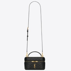 Borsa mini Saint Laurent Gaby Vanity agnello nera