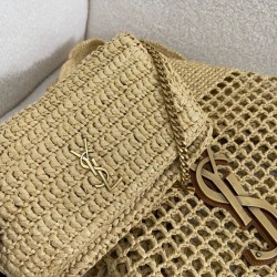 Saint Laurent Icare Maxi Shopping Borsa Naturel Raffia