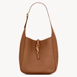 Borsa hobo piccola Saint Laurent Le 5 À 7 Supple marrone