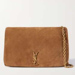 Saint Laurent Jamie 4.3 Piccolo Borsa Brown Suede Calfskin