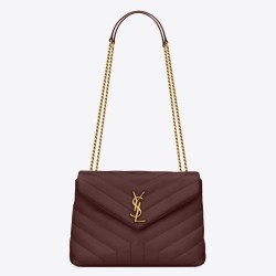 Borsa piccola Saint Laurent Loulou matelassé bordeaux