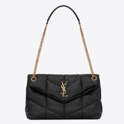 Borsa piccola Saint Laurent Loulou matelassé noir