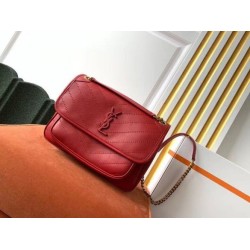 Borsa media Saint Laurent Niki agnello rossa Borsa media Saint Laurent Niki agnello rossa