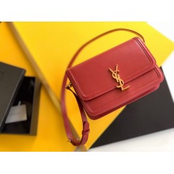 Borsa media Saint Laurent Solferino vitello rossa Borsa media Saint Laurent Solferino vitello rossa