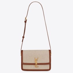 Borsa Saint Laurent Solferino media tela con vitello