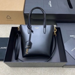 Borsa shopping Saint Laurent Mini Toy vitello nera