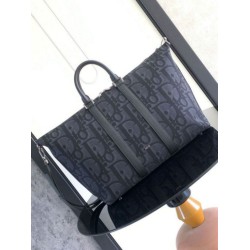 Dior Weekender 40 Borsa Maxi Dior Oblique Jacquard Nero