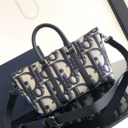 Dior Weekender 25 Borsa Beige Maxi Dior Oblique Jacquard