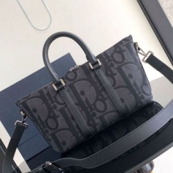 Borsa Dior Weekender 25 nera Maxi Dior Oblique Jacquard