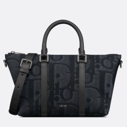 Borsa Dior Weekender 25 nera Maxi Dior Oblique Jacquard