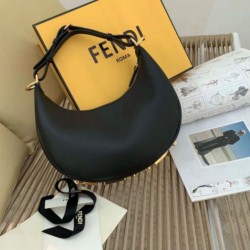 Fendi Fendigraphy Piccola Borsa Hobo Nero