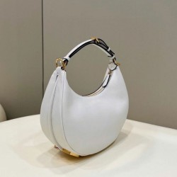 Borsa Hobo Piccola Fendi Fendigraphy Bianca