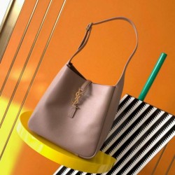 YSL Saint Laurent Le 5 À 7 Borsa A Tracolla Piccola Morbida Beige