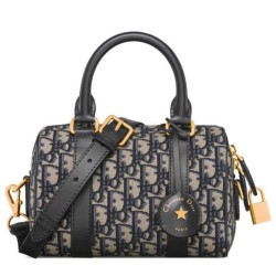 Borsa Dior Groove 20 Dior Oblique jacquard Blu scuro
