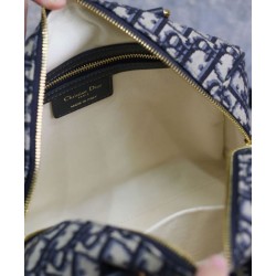 Borsa Dior Groove 25 Oblique jacquard Blu scuro