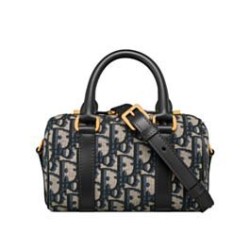 Borsa Dior Groove 16 Mini Dior Oblique jacquard Blu scuro