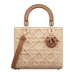 Borsa media Dior Lady Dior Albicocca