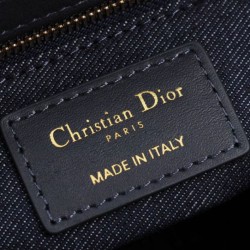 Borsa media Dior Lady Dior Blu Scuro