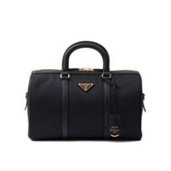 Prada Borsa tote Fever-Edition in nylon riciclato e Safiano Nero