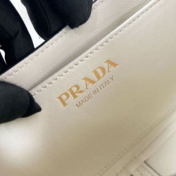 Borsa a tracolla piccola Prada 1BD358 Crema Borsa a tracolla piccola Prada 1BD358 Crema