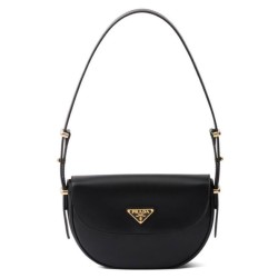 Borsa a tracolla con patta Prada Arque 1BD365 Nero