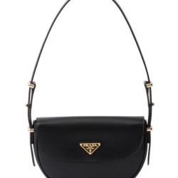 Borsa a tracolla con patta Prada Arque 1BD365 Nero