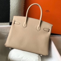 Borsa Hermes Trench Clemence Birkin 30 cm GHW