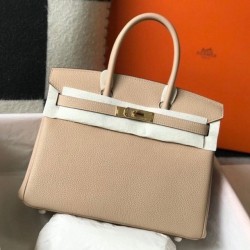 Borsa Hermes Trench Clemence Birkin 30 cm GHW
