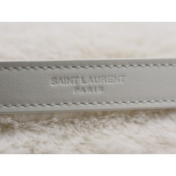 Borsa a tracolla oversize YSL Saint Laurent Niki in montone bianco Borsa a tracolla oversize YSL Saint Laurent Niki in montone bianco