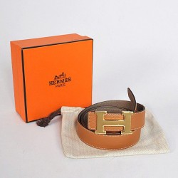 Hermes grigio scuro bovino giugulare Vene Cintura HR1009A Oro Hermes grigio scuro bovino giugulare Vene Cintura HR1009A Oro