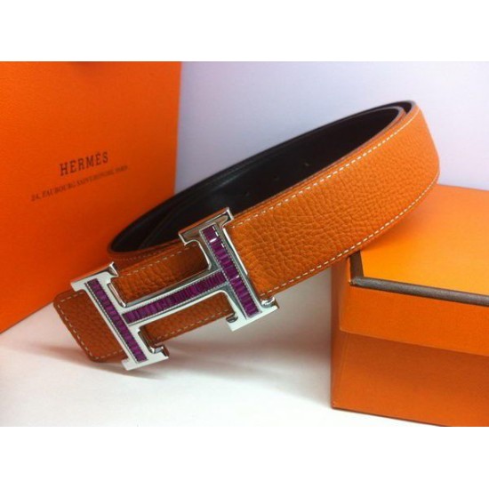 Replica Hermes in pelle di vitello viola Diamante H Belt HB119 Camel Argento Replica Hermes in pelle di vitello viola Diamante H Belt HB119 Camel Argento