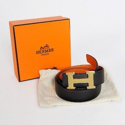 Hermes Nero importato Cintura HR1005A Oro Hermes Nero importato Cintura HR1005A Oro